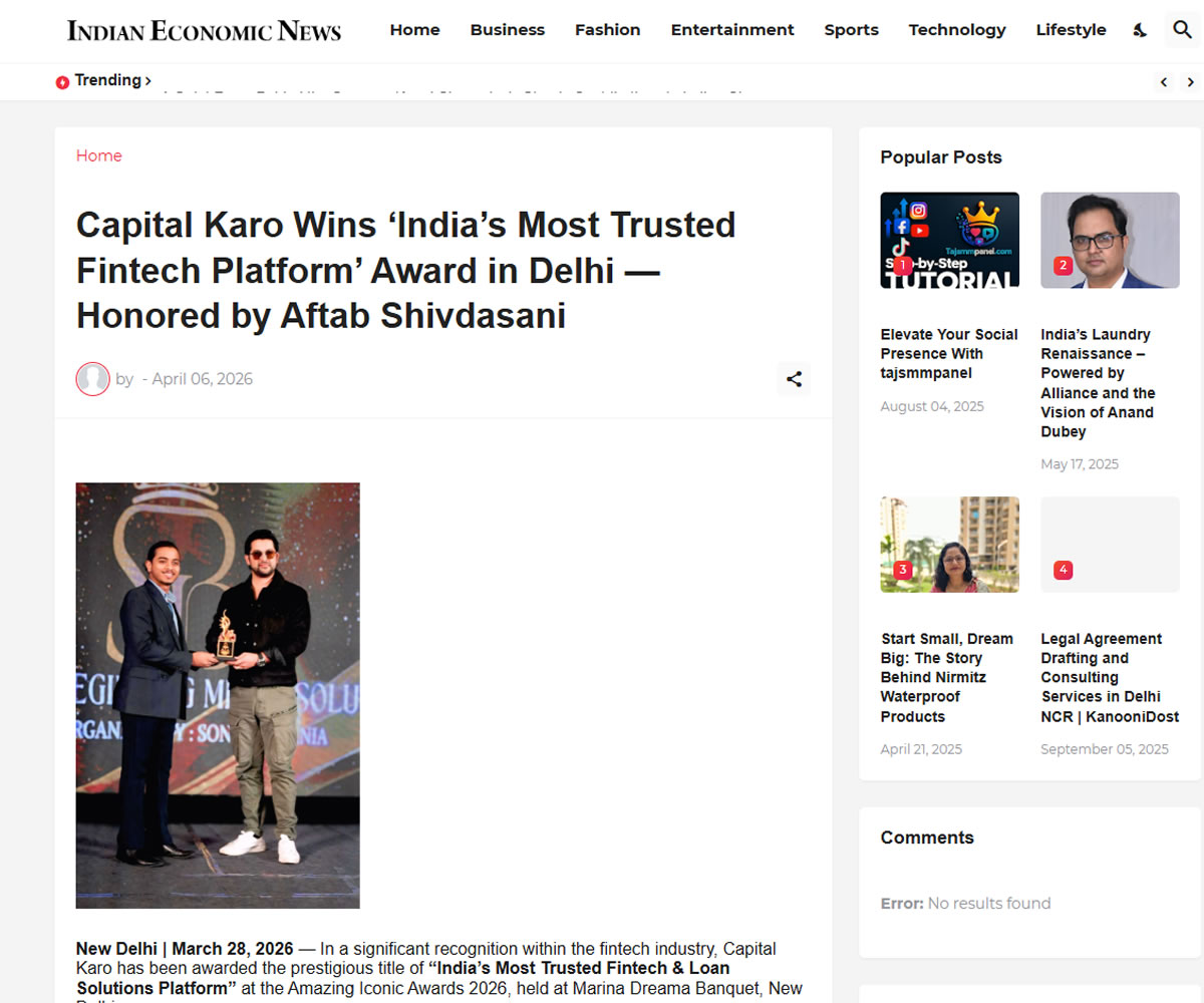 Indian Economic New Coverage